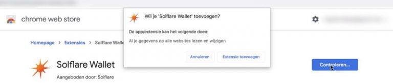 Add Solflare wallet to chrome