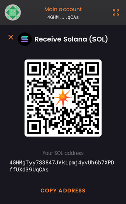Recieve Solana on your Solflare wallet
